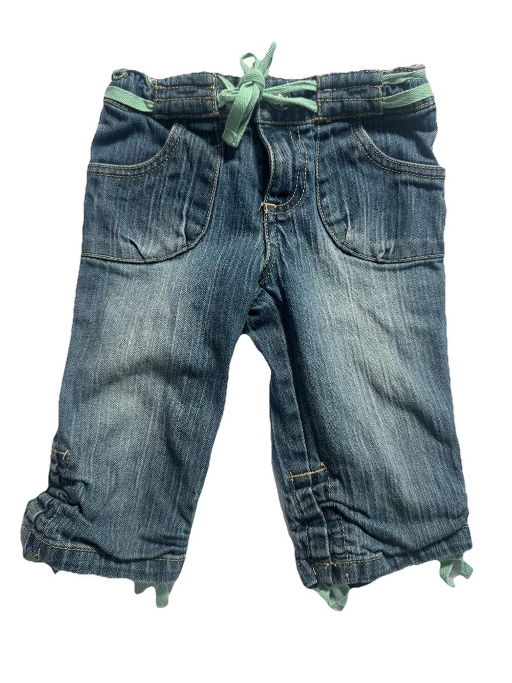 Greendog Girls Jeans Size 5 Blue Denim Jogger Pants Drawstring Elastic Waist